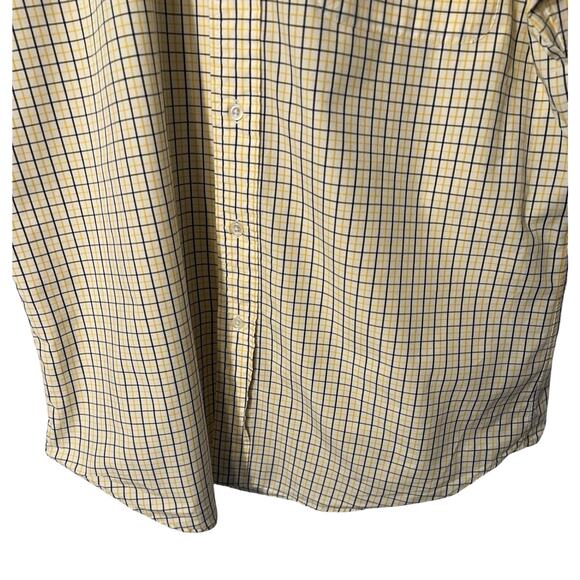 Ralph Lauren Mens Long Sleeve Shirt Size 15.5 Yellow Blue Plaid Blue Label Colla - Picture 5 of 10